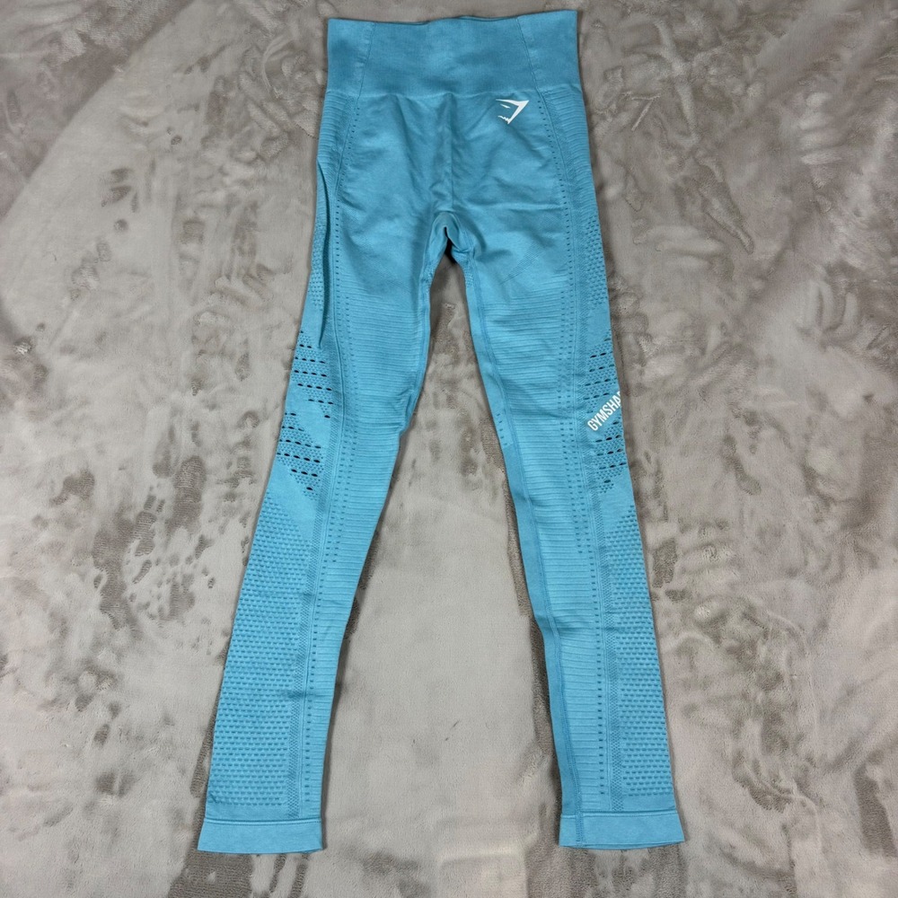 Gymshark Energy+ Seamless Leggings Light Blue High Waisted XXS